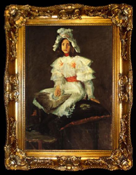 framed  William Merritt Chase Girl in White, ta009-2